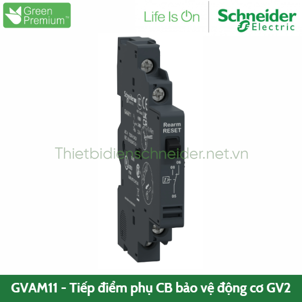 GVAM11 Schneider - Tiếp điểm phụ cho CB bảo vệ pha GV2 