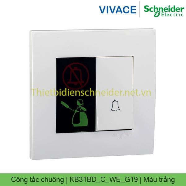 Công tắc chuông không làm phiền, xin dọn phòng KB31BD_C_WE_G19 Vivace Schneider