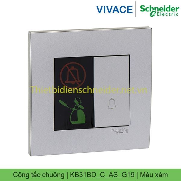 Công tắc chuông không làm phiền, xin dọn phòng KB31BD_C_AS_G19 Vivace Schneider