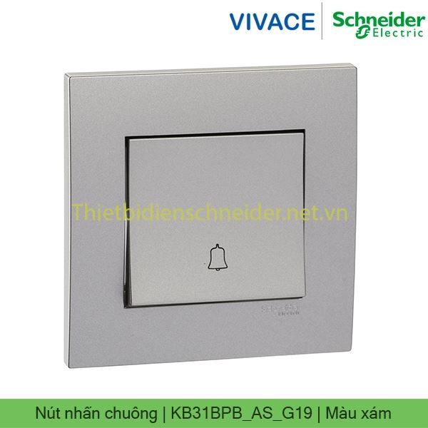 Nút nhấn chuông cửa 10A KB31BPB_AS_G19 Vivace Schneider