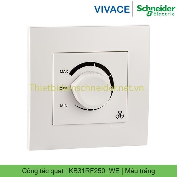 Công tắc điều chỉnh tốc độ quạt KB31RF250_WE Vivace Schneider