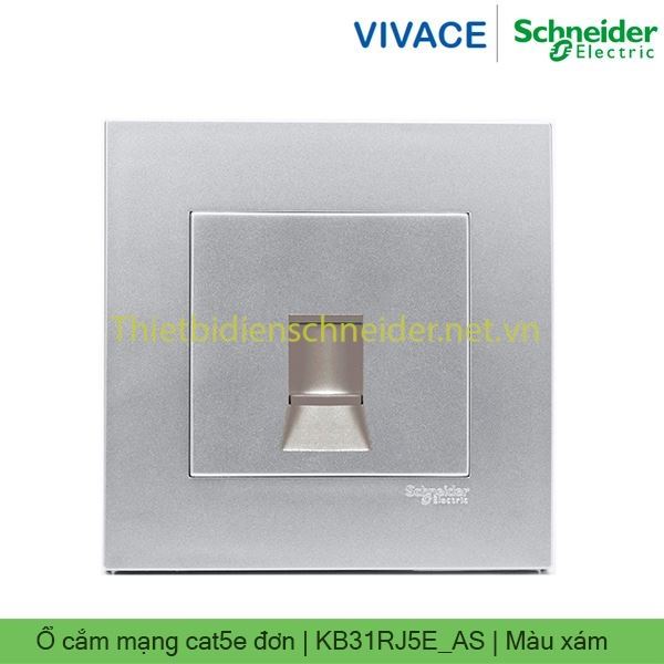 Ổ cắm mạng cat5e đơn KB31RJ5E_AS Vivace Schneider