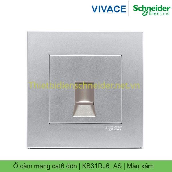 Ổ cắm mạng cat6 đơn KB31RJ6_AS Vivace Schneider