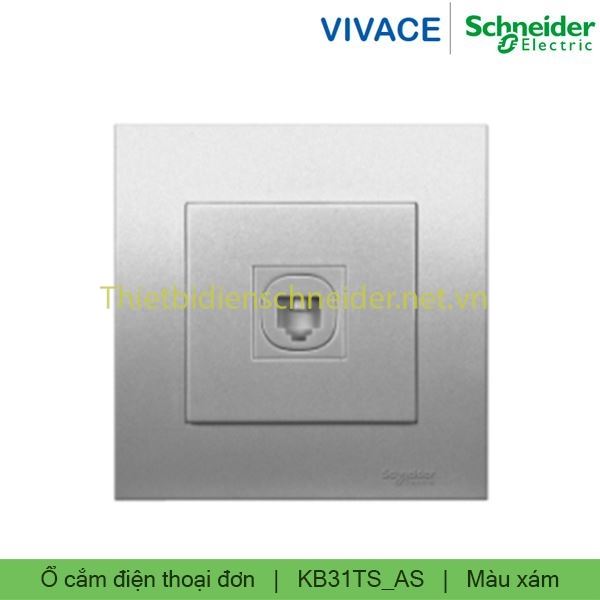 Ổ cắm điện thoại đơn KB31TS_AS Vivace Schneider