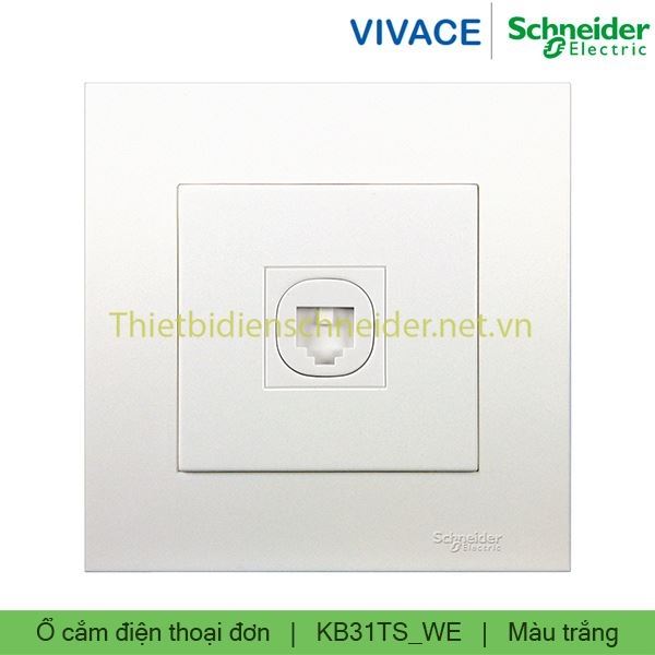 Ổ cắm điện thoại đơn KB31TS_WE Vivace Schneider