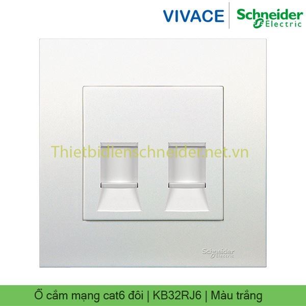 Ổ cắm mạng cat6 đôi KB32RJ6 Vivace Schneider