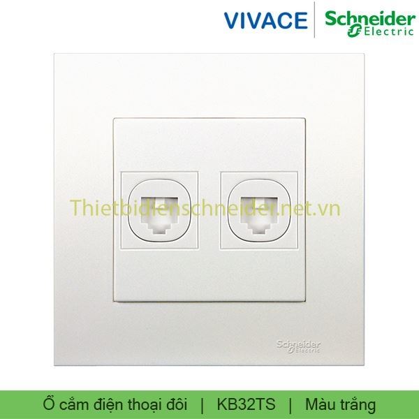 Ổ cắm điện thoại đôi KB32TS Vivace Schneider