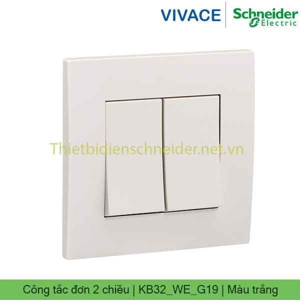 Công tắc đôi 2 chiều 16AX KB32_WE_G19 Vivace Schneider