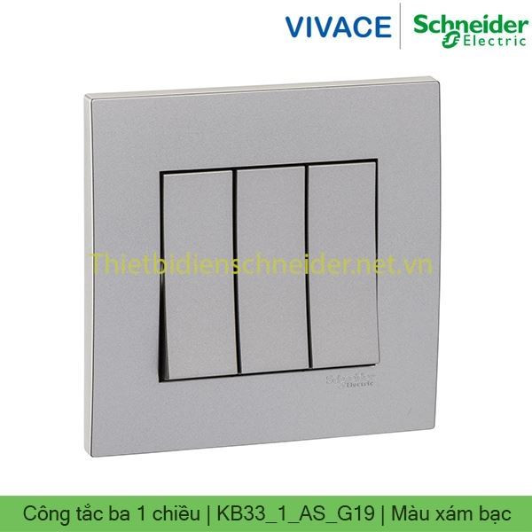 Công tắc ba 1 chiều 16AX KB33_1_AS_G19 Vivace Schneider