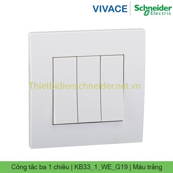 Công tắc ba 1 chiều 16AX KB33_1_WE_G19 Vivace Schneider