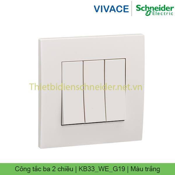 Công tắc ba 2 chiều 16AX KB33_WE_G19 Vivace Schneider