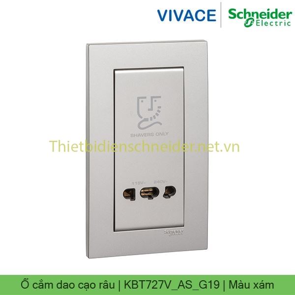 Ổ cắm dao cạo râu KBT727V_AS_G19 Vivace Schneider