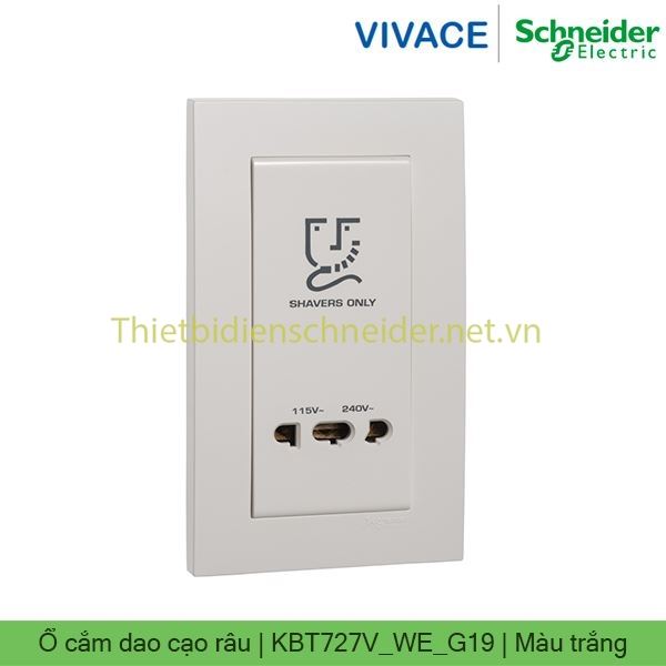 Ổ cắm dao cạo râu KBT727V_WE_G19 Vivace Schneider