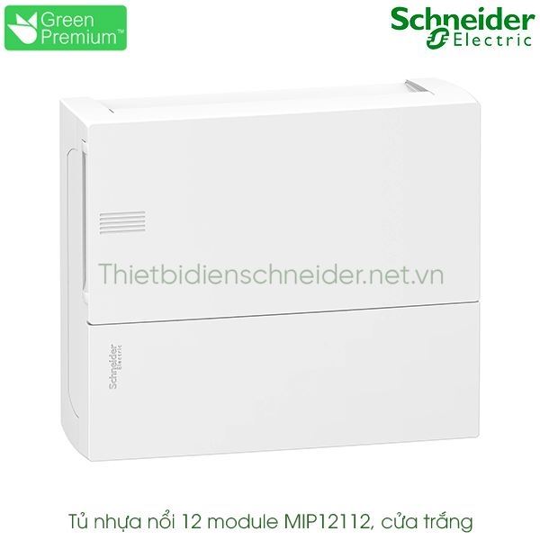 MIP12112 Schneider - Tủ điện nhựa nổi, cửa trắng 12 module Resi9 MP