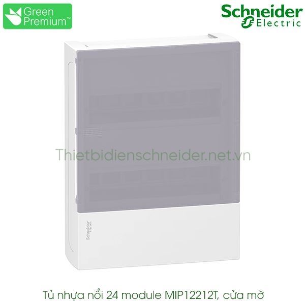 MIP12212T Schneider - Tủ điện nhựa nổi, cửa mờ 24 module Resi9 MP