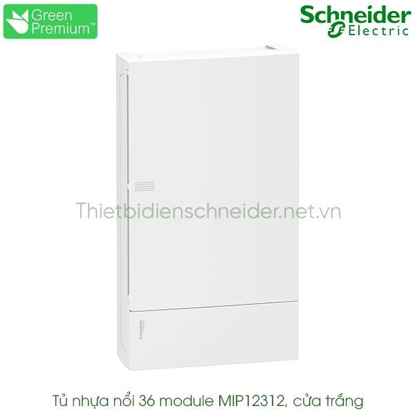 MIP12312 Schneider - Tủ điện nhựa nổi, cửa trắng 36 module Resi9 MP