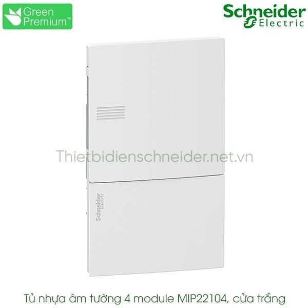 MIP22104 Schneider - Tủ điện nhựa âm tường 4 module Resi9 MP