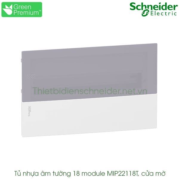 MIP22118T Schneider - Tủ điện nhựa âm tường, cửa mờ 18 module Resi9 MP