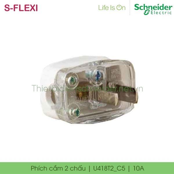 Phích cắm 2 chấu U418T2_C5 S-Flexi Schneider