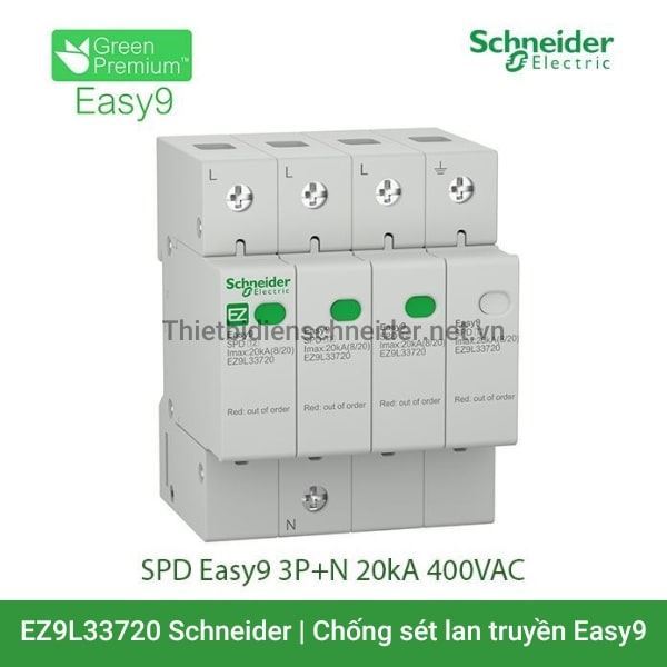 EZ9L33720 Schneider -  Chống sét lan truyền Easy9 SPD 3P+N 20kA 400V