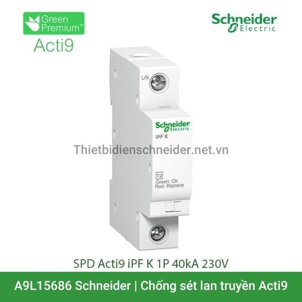 A9L15686 Schneider - Chống sét lan truyền Acti9 iPF K 1P 40kA 230V