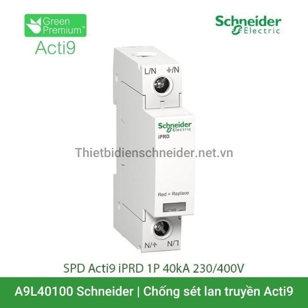 A9L40100 Schneider - Chống sét lan truyền Acti9 iPRD 1P 40kA 230/400V