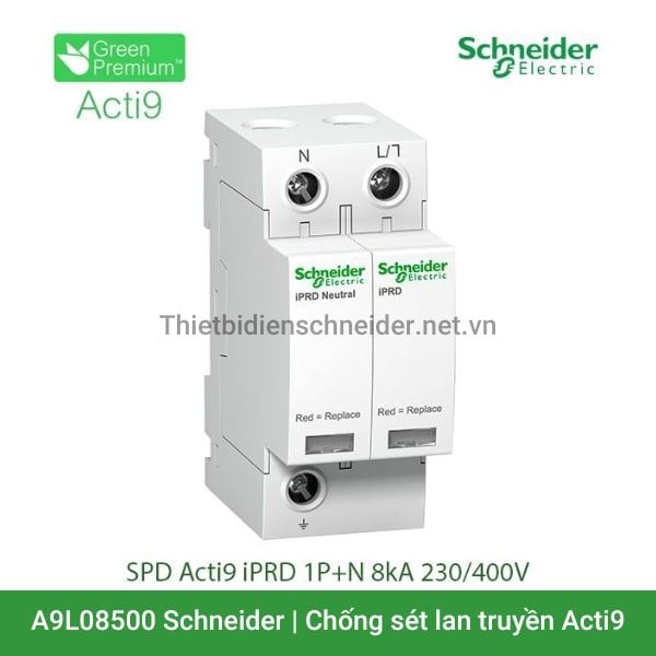 A9L08500 Schneider - Chống sét lan truyền Acti9 iPRD 1P+N 8kA 230/400V