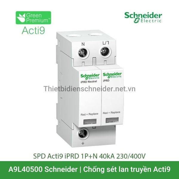 A9L40500 Schneider - Chống sét lan truyền Acti9 iPRD 1P+N 40kA 230/400V