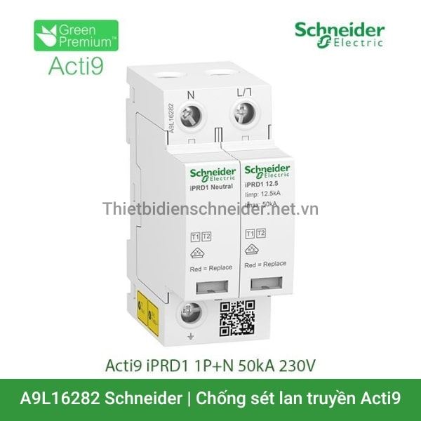 A9L16182 Schneider - Chống sét lan truyền Acti9 iPRD1 1P 50kA 230V