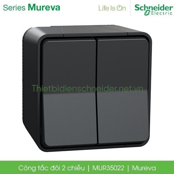 Bộ công tắc đôi 2 chiều 10AX MUR35022 Mureva Schneider