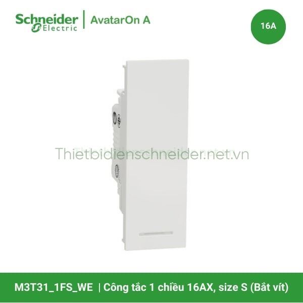 M3T31_1FS_WE Schneider - Công tắc 1 chiều 16AX size S bắt vít