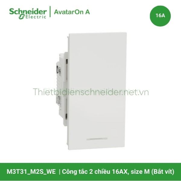 M3T31_M2S_WE Schneider - Công tắc 2 chiều 16AX size M bắt vít