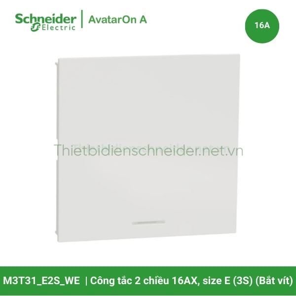 M3T31_E2S_WE Schneider - Công tắc 2 chiều 16AX size E (3S) bắt vít