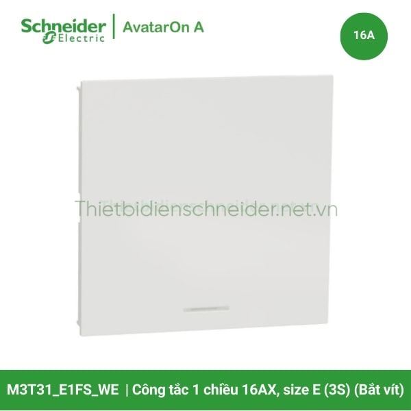 M3T31_E1FS_WE Schneider - Công tắc 1 chiều 16AX size E (3S) bắt vít