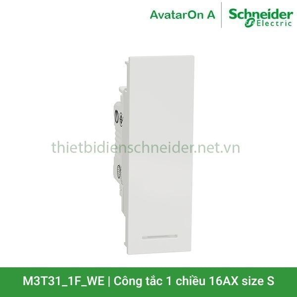 Công tắc 1 chiều 16AX, size S M3T31_1F_WE AvatarOn A Schneider