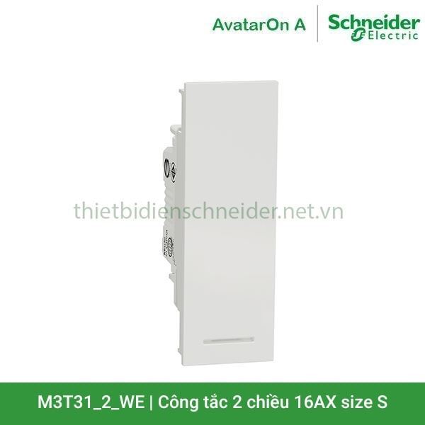 Công tắc 2 chiều 16AX, size S M3T31_2_WE AvatarOn A Schneider