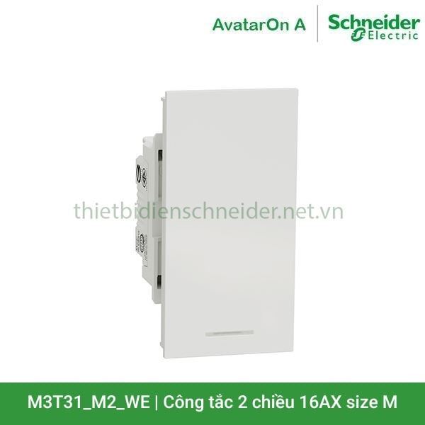 Công tắc 2 chiều 16AX, size M M3T31_M2_WE AvatarOn A Schneider