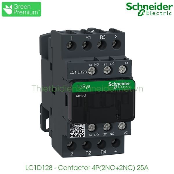 LC1D128 Schneider - Contactor 4P(2NC+2NO), 25A