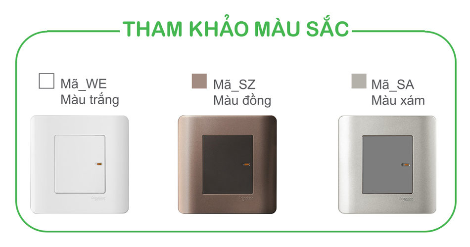 Màu sắc công tắc ổ cắm Zencelo Schneider