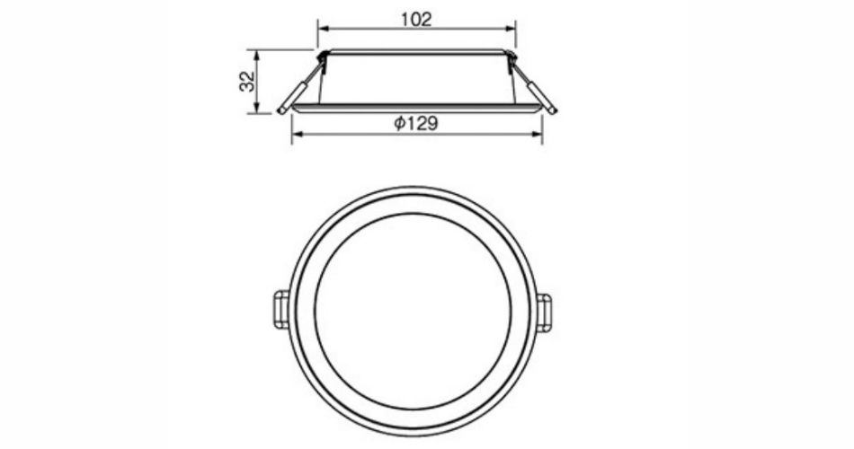 Kich thước đèn led downlight DN 2G NNV70042WE1A