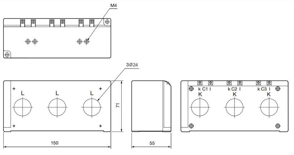 kích thước EOCR-3CT Schneider