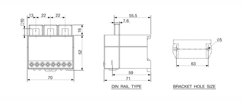 Kích thước EOCR-3DE