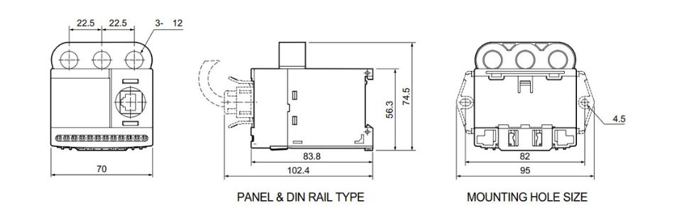 Kích thước EOCR-IFM420