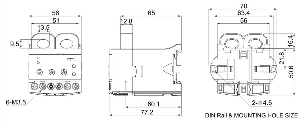 Kích thước relay EUCR Schneider