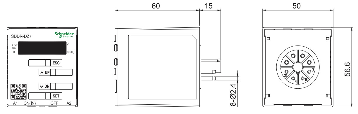 kích thước SDDR-DZ7 Schneider