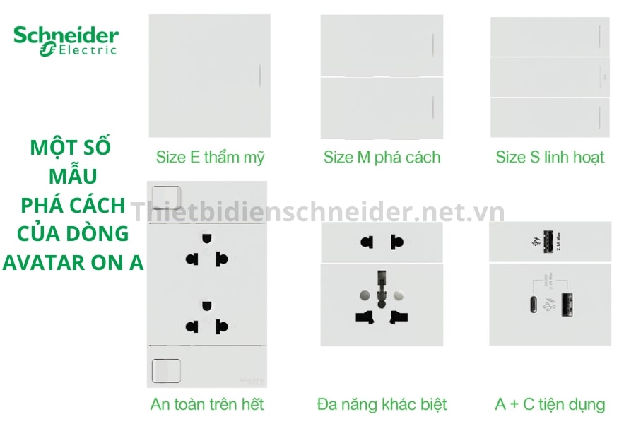 Một số mẫu phá cách của bộ ổ cắm 3 chấu 16A Schneider