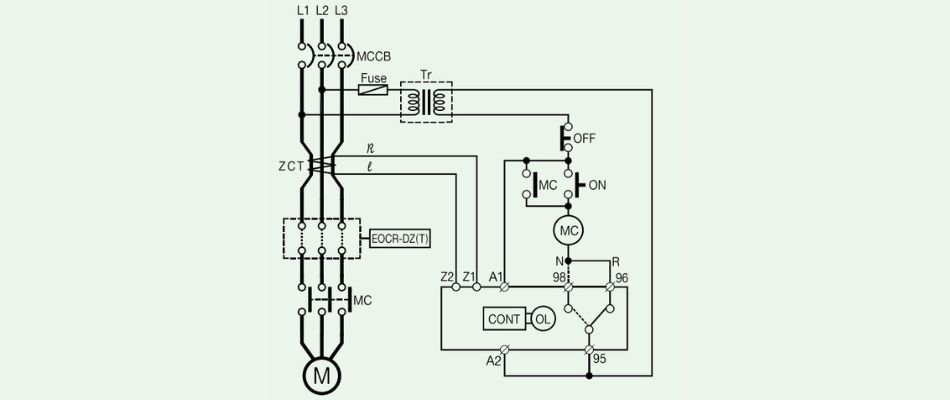 sơ đồ đấu nối eocr-dz