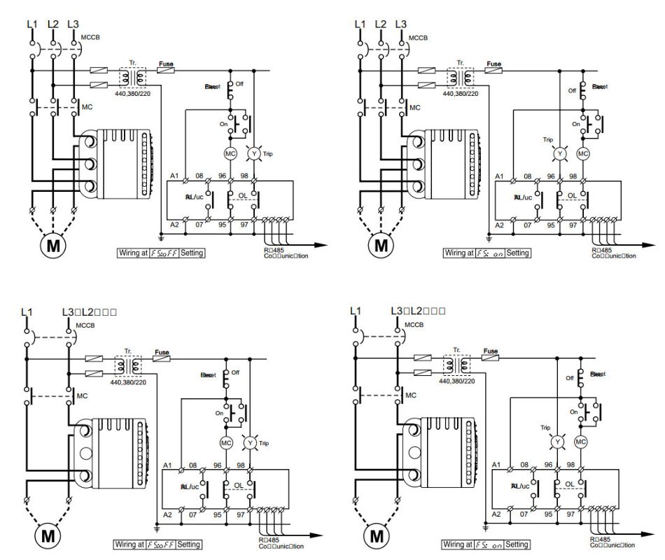 sơ đồ đấu nối EOCR-IFDM