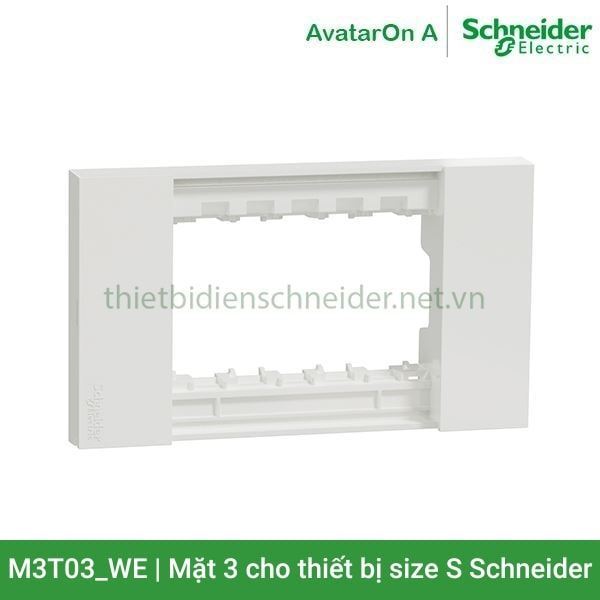 Mặt cho 3 thiết bị size S M3T03_WE AvatarOn A Schneider