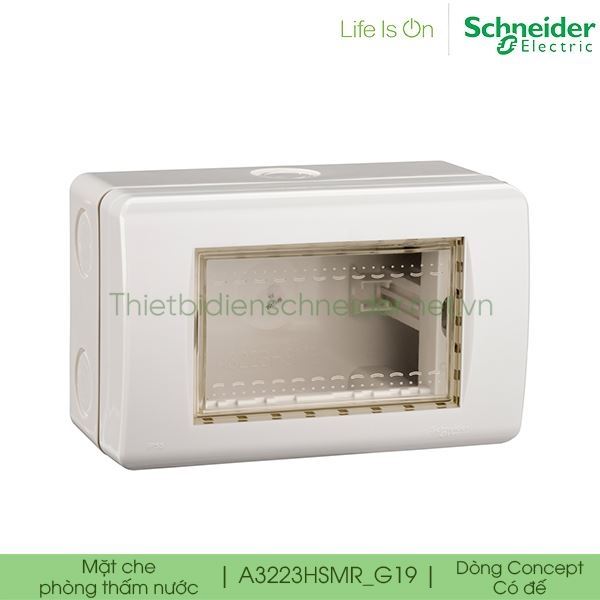 Mặt che phòng thấm nước A3223HSMR_G19 Schneider (Có đế)